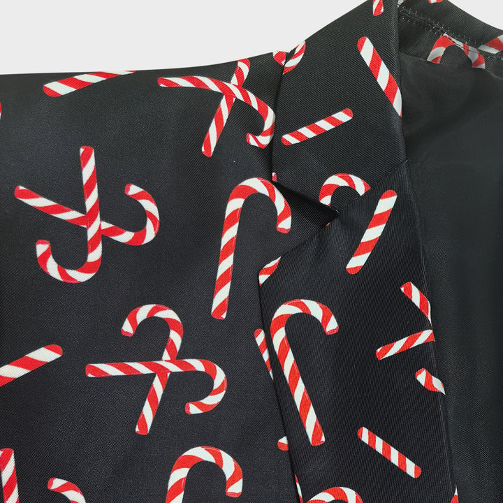 Herren festlicher Blazer mit Schleifen- und Zuckerstangenmuster Echoarchiv
