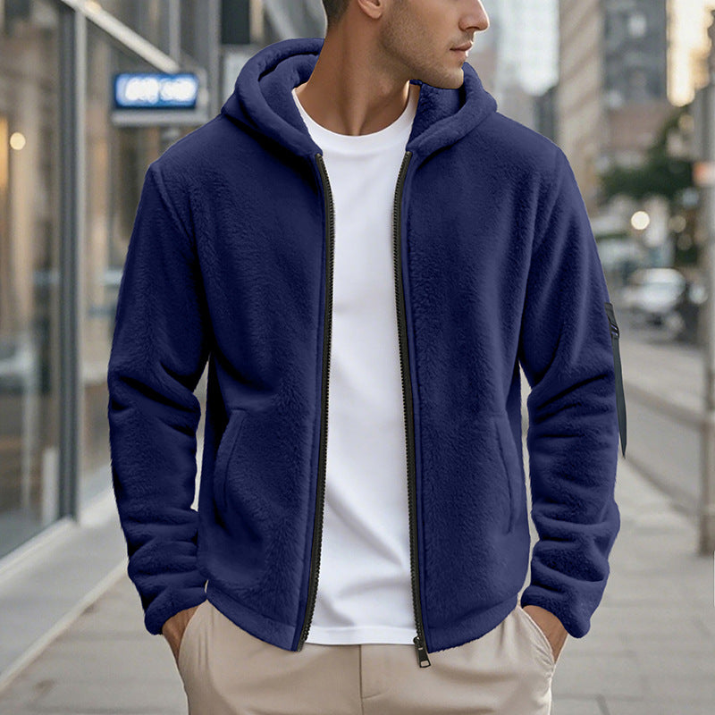 Herren Fleecejacke mit hohem Kragen und Wärmeisolierung Echoarchiv