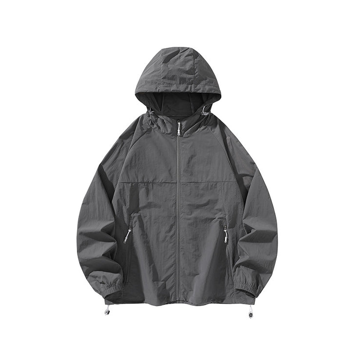 Herren leichte Regenjacke mit praktischen Reißverschlusstaschen Echoarchiv