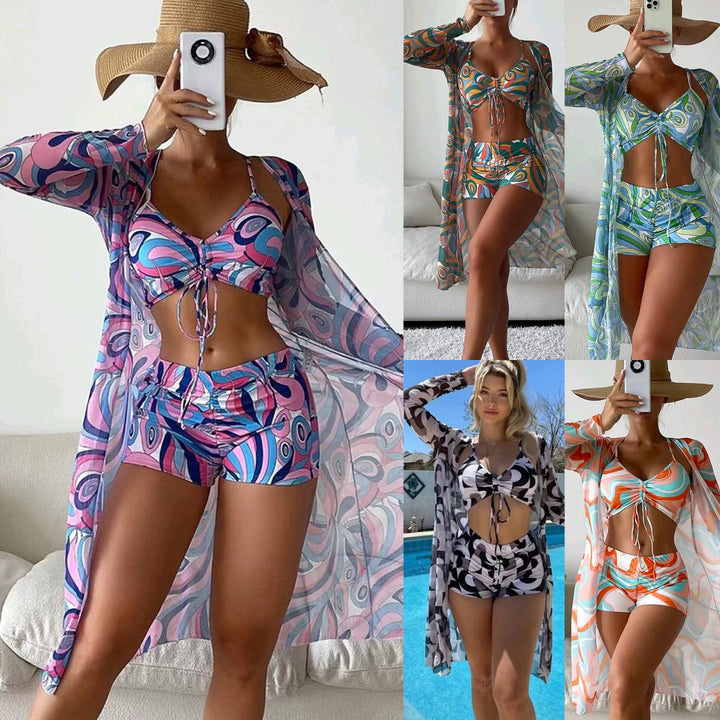 Damen Strandsetter-Set mit modischem Wickeldesign Echo Archiv