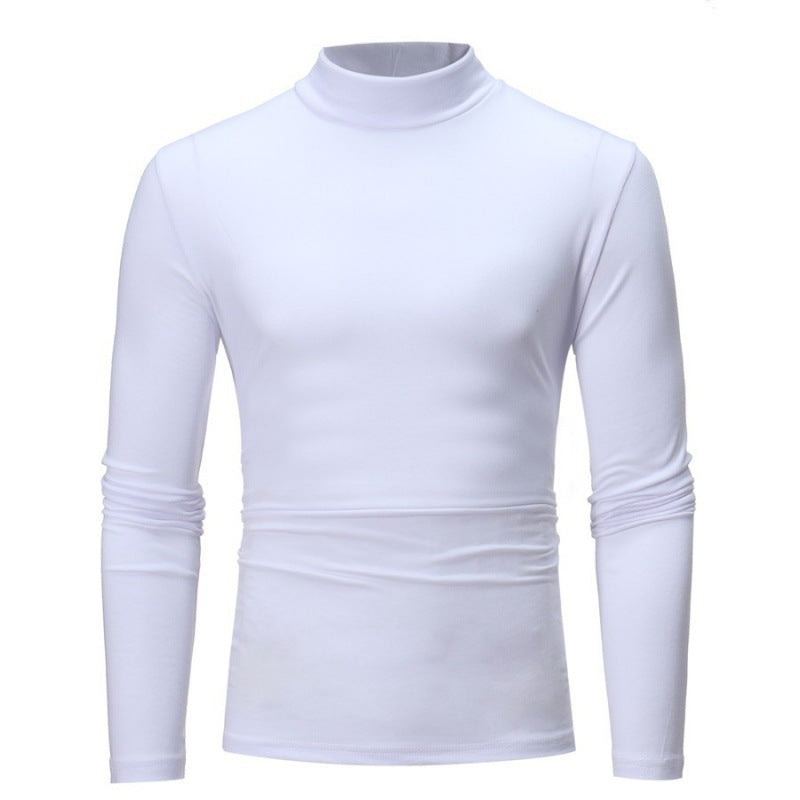 Herren Rollkragen Langarmshirt mit figurbetontem Schnitt und atmungsaktiver Stretch-Qualität Echoarchiv