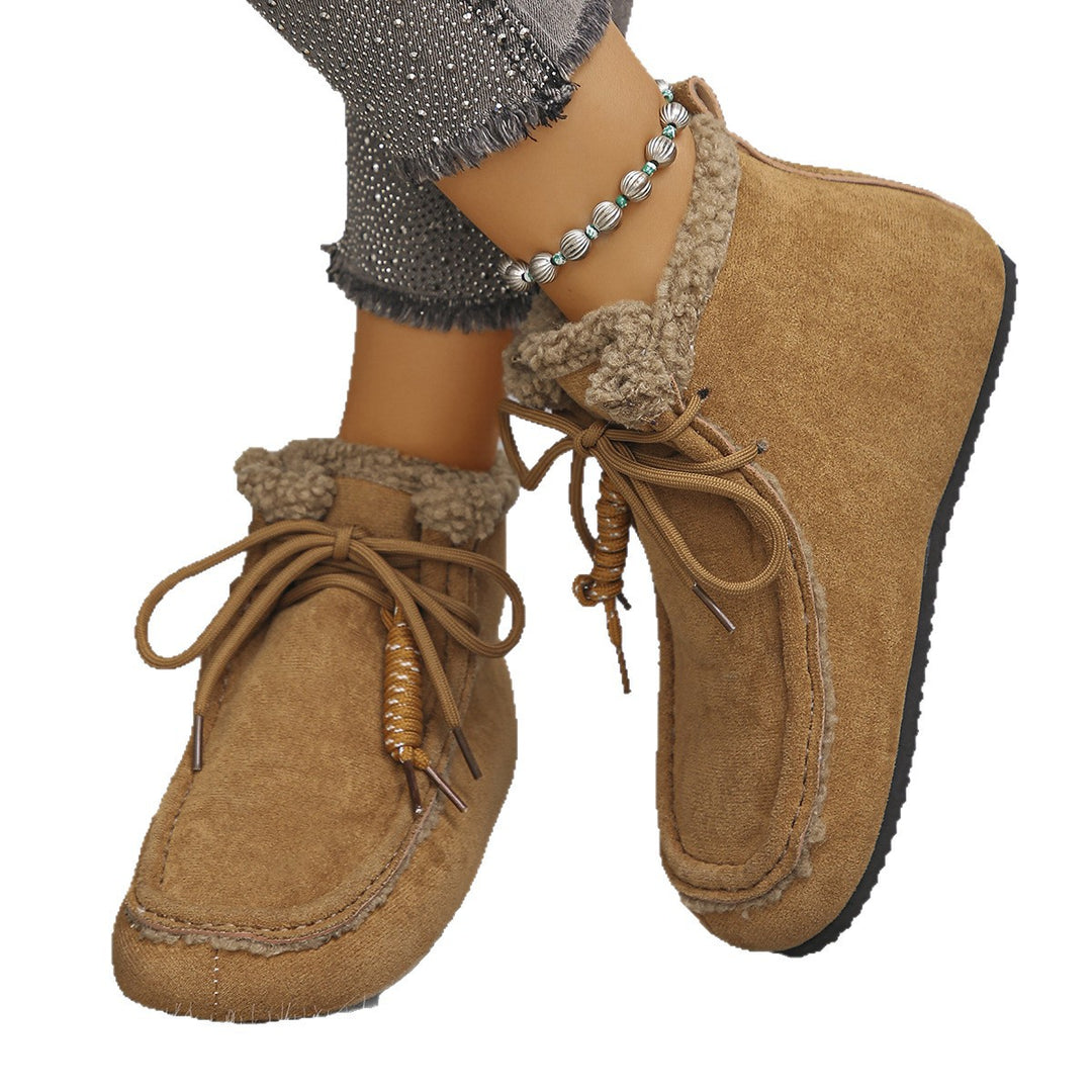 Damen Gefütterte Ankle-Boots im Mokassinstil mit Teddyfutter und profilierter Gummisohle Echo Archiv