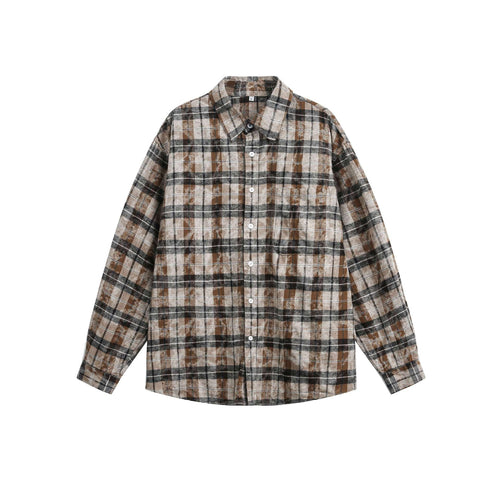 Unisex Oversize-Flanell-Hemdjacke im Boxy-Schnitt mit Brusttasche Echoarchiv