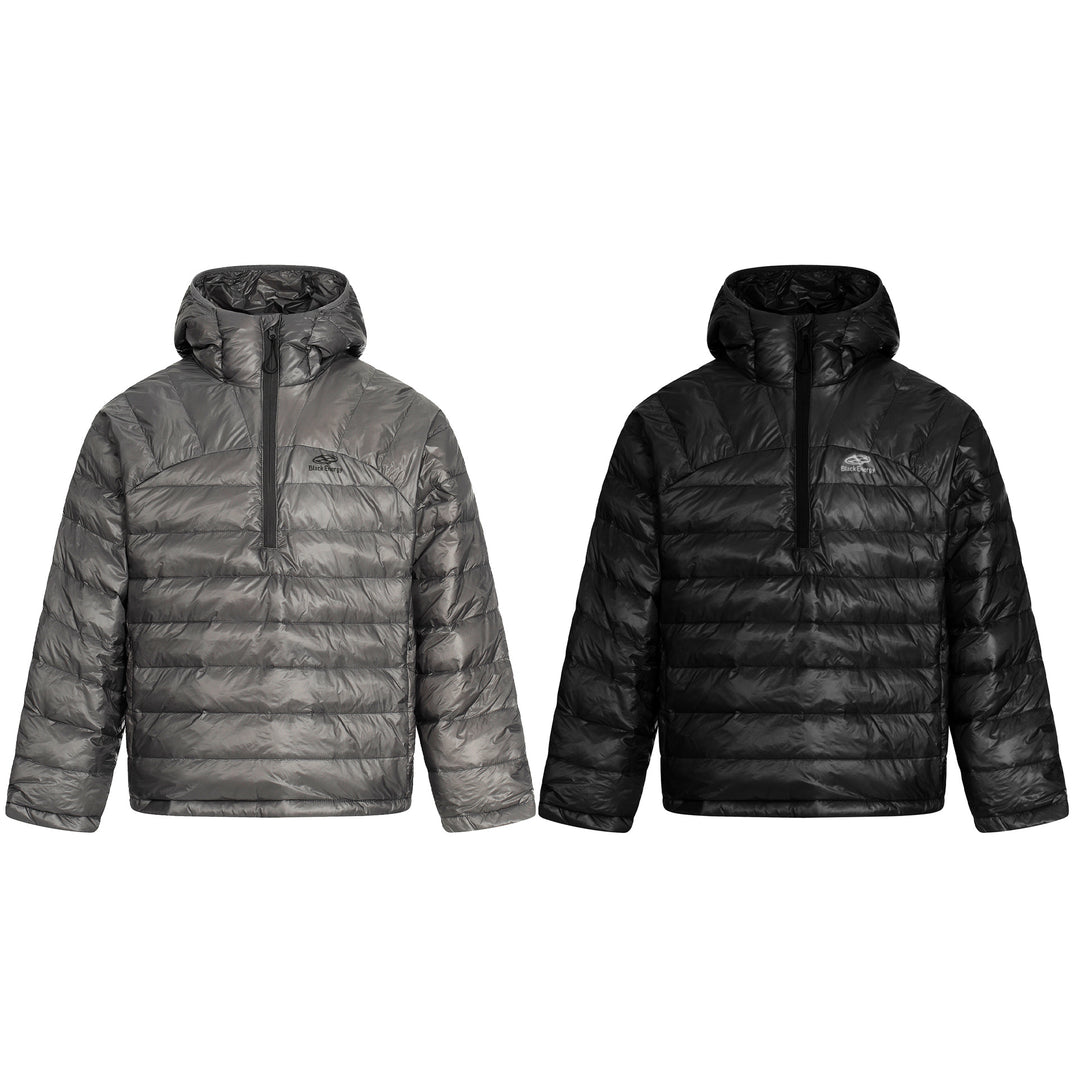 Herren Kurz geschnittener wattierter Halb-Zip Puffer mit Stehkapuze und ultraleichter Isolierung Echoarchiv