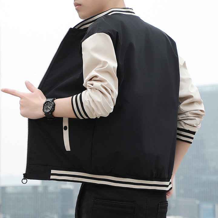Herren Leichte Übergangsjacke mit Strickkragen Echo Archiv