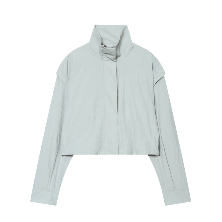 Damen Cropped-Übergangsjacke mit hohem Stehkragen und verdecktem Reißverschluss Echo Archiv