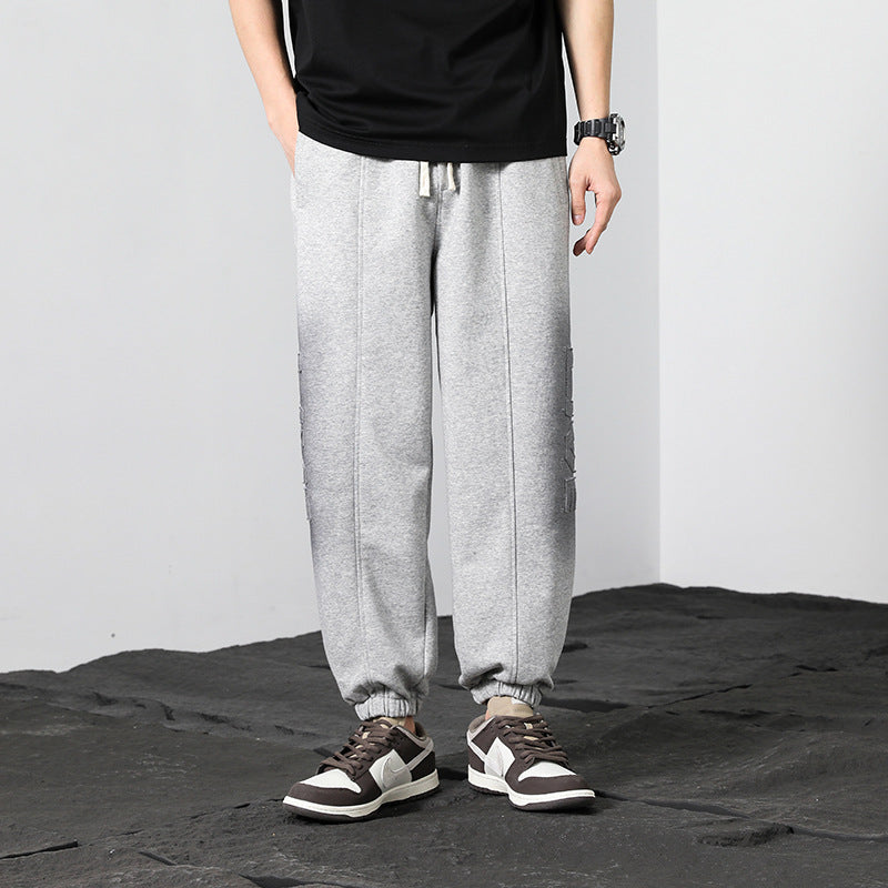 Herren Oversized Jogger-Sweatpants aus Baumwollmix mit Kordelzug und elastischen Bündchen Echo Archiv