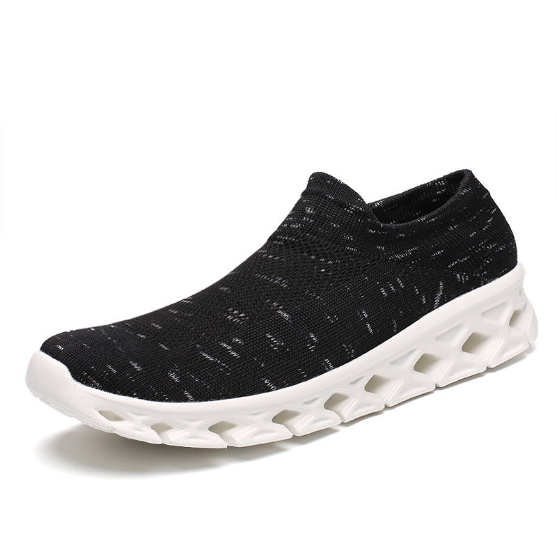 Unisex Leichter Slip-On Strick-Freizeitschuh mit wabenförmiger Hohlkammer-Sohle Echoarchiv