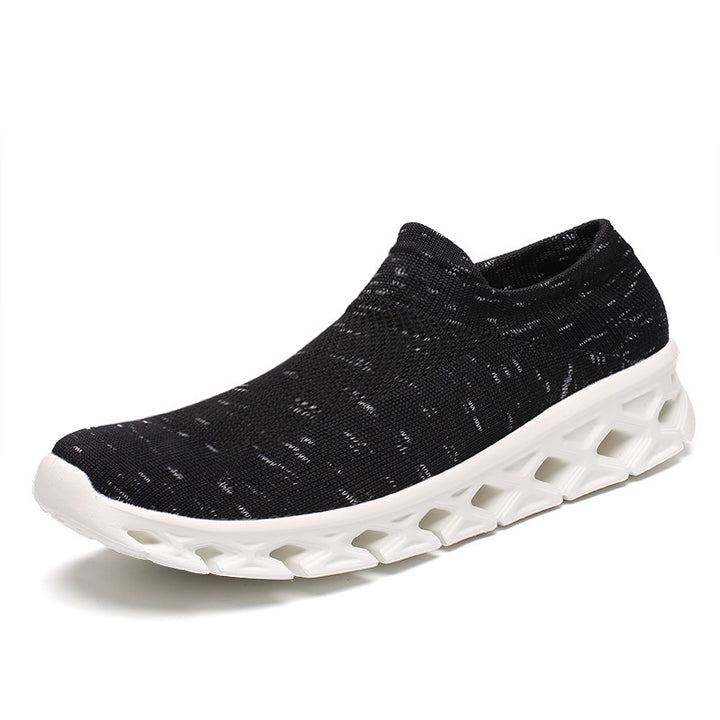 Unisex Leichter Slip-On Strick-Freizeitschuh mit wabenförmiger Hohlkammer-Sohle Echoarchiv