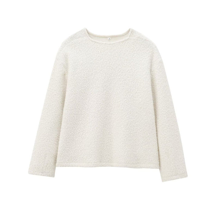 Damen nan kuscheliger Bouclé-Pullover mit Rundhalsausschnitt und entspannter Oversize-Silhouette Echo Archiv