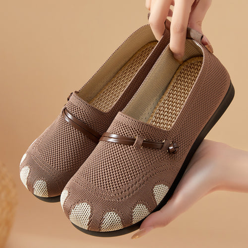 Damen nan gestrickter Komfort-Slipper mit Zehenoptik, elastischem Einstieg und stoßdämpfender EVA-Sohle Echo Archiv
