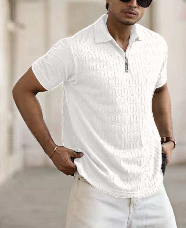 Herren Struktur Polo Shirt Echoarchiv