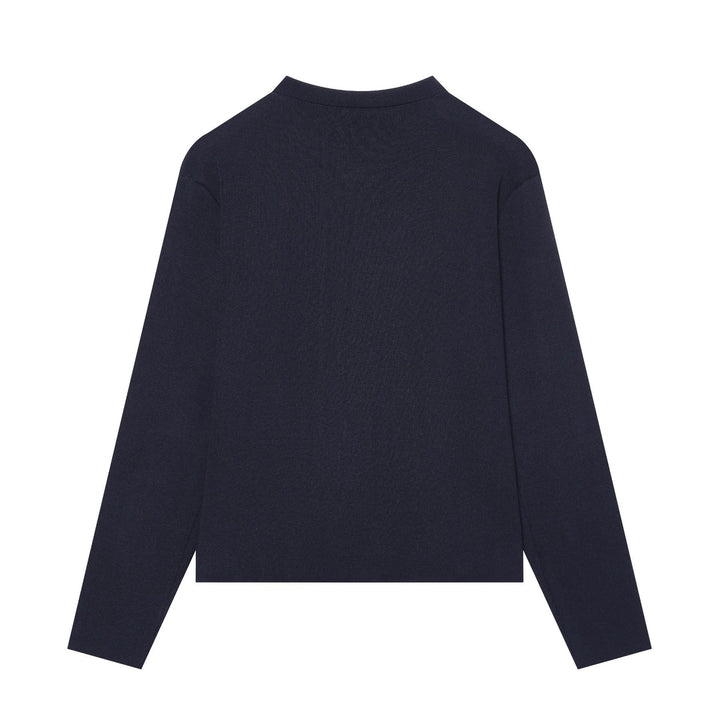 Damen Kurzer Strukturstrick-Cardigan mit Knoten-Froschverschlüssen und aufgesetzten Taschen Echo Archiv