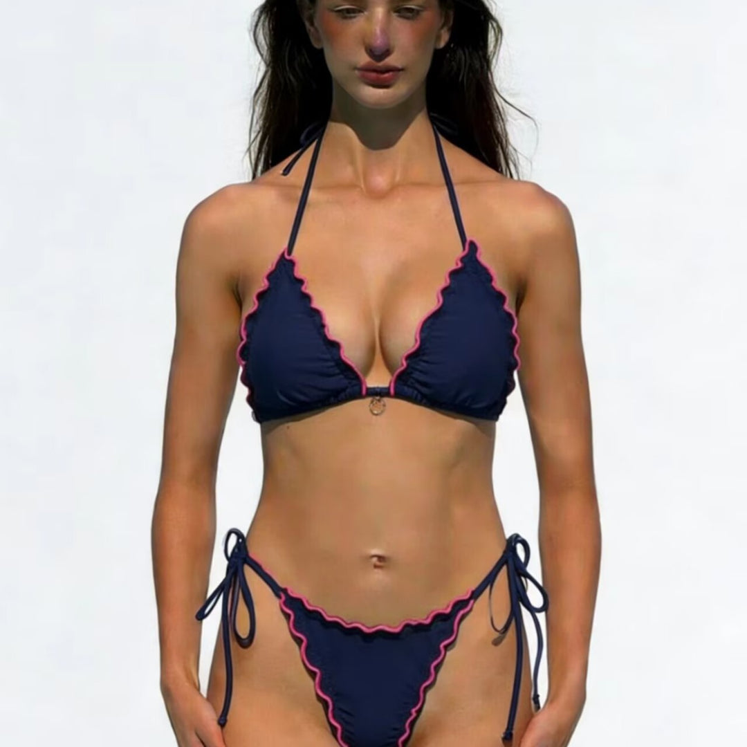 Damen Triangel-Bikini mit verspielten Rüschen Echo Archiv