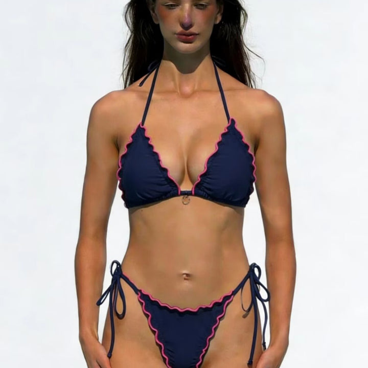 Damen Triangel-Bikini mit verspielten Rüschen Echo Archiv