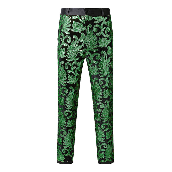 Herren Glitzernde Veranstaltungs-Hose mit floralem Muster Echoarchiv