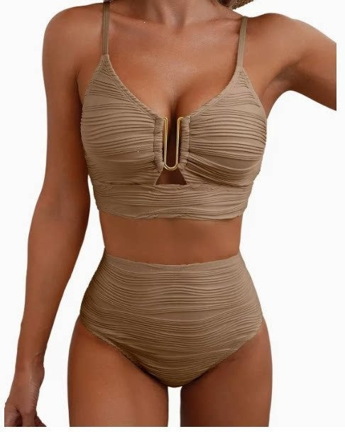 Damen Hochtailliertes Bikini-Set mit modischem Cut-Out Echo Archiv