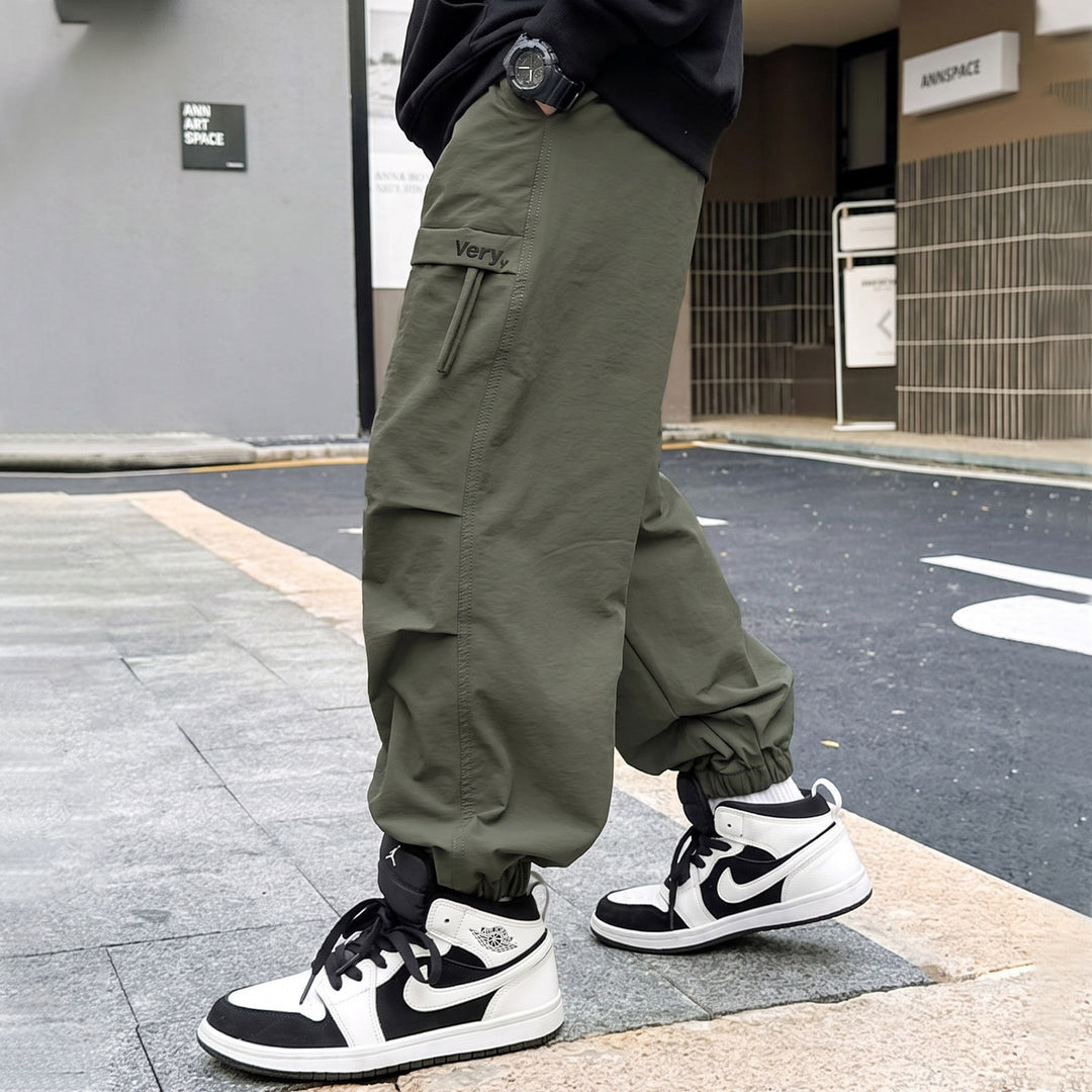 Herren Cargo-Hose mit verstellbarem Bund und Taschen Echo Archiv