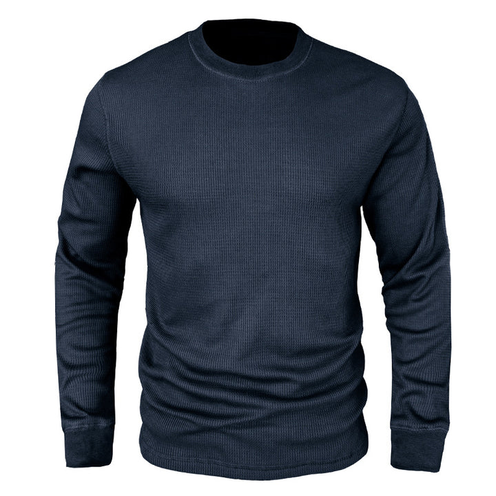 Herren figurbetontes Langarmshirt aus atmungsaktiver Baumwolle Echoarchiv