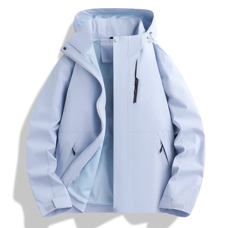 Herren Witterungsbeständige Funktionsjacke mit verstellbarem Kapuzenkragen Echoarchiv