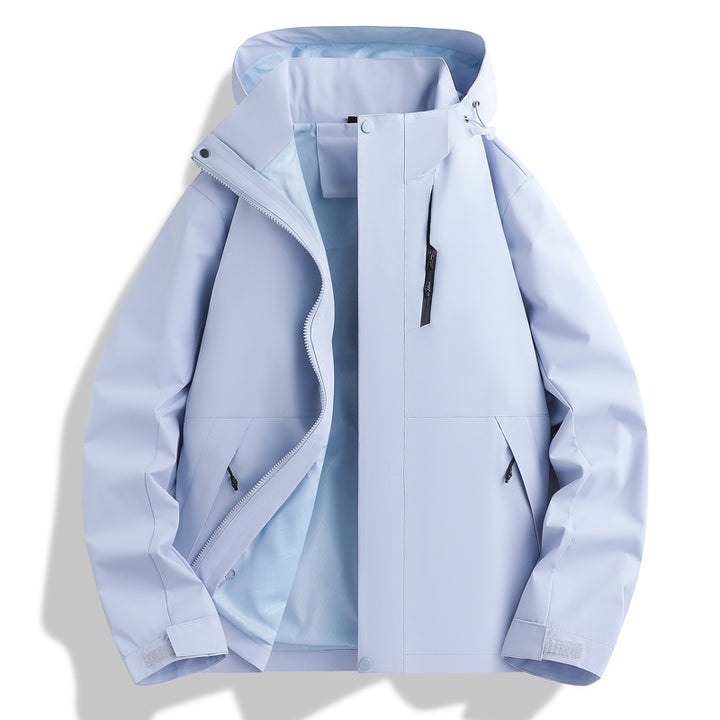 Herren Witterungsbeständige Funktionsjacke mit verstellbarem Kapuzenkragen Echoarchiv
