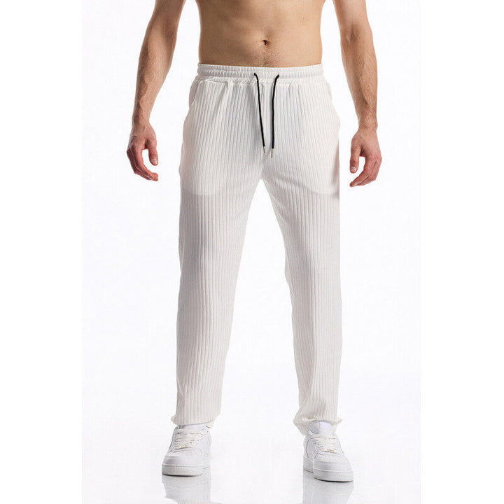 Herren Bequeme Freizeithose mit elastischem Bund und strukturiertem Design Echoarchiv