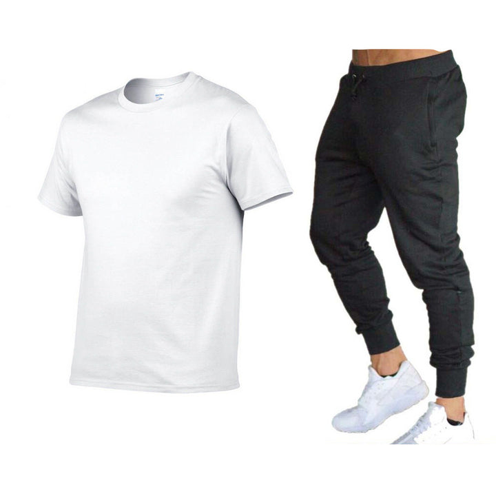 Herren sportliches T-Shirt und Jogginghose-Set mit funktionellem Design Echoarchiv