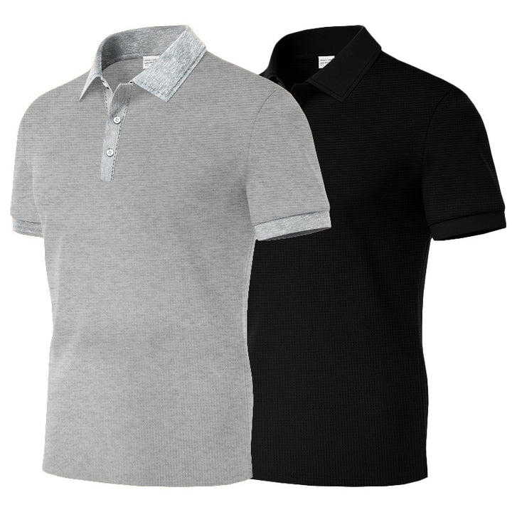 Herren Poloshirt mit strukturiertem Gewebe und klassischem Kragen Echoarchiv