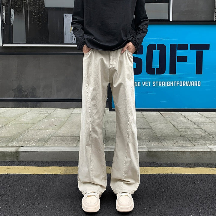 Herren Weit geschnittene Canvas-Hose mit extra weitem Bein und tiefem Schritt Echo Archiv