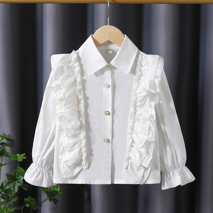 Mädchen Bluse mit Rüschendetails und eleganten Puffärmeln Echo Archiv