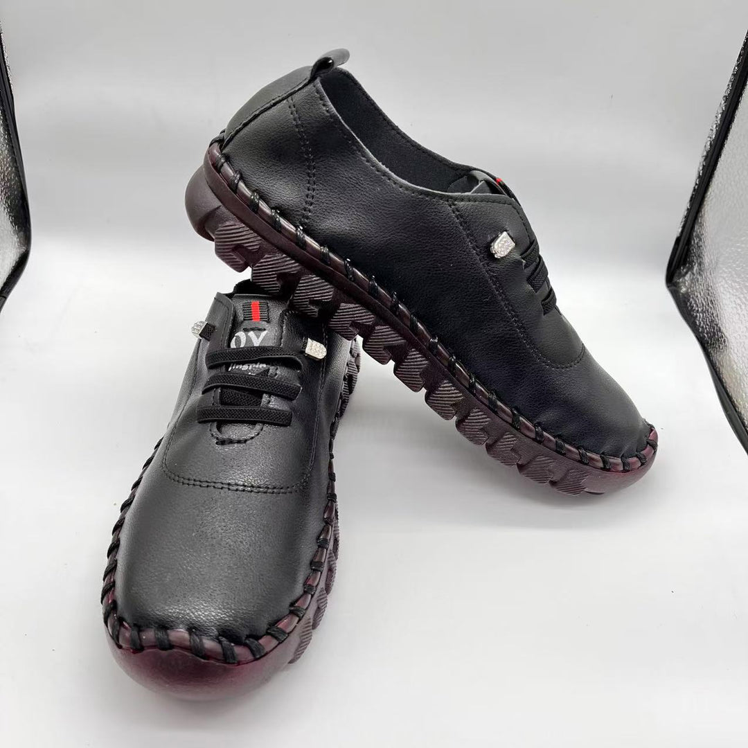 Damen nan komfortable handgenähte Slipper-Sneaker mit ergonomischem Fußbett und profillaufsohle Echo Archiv