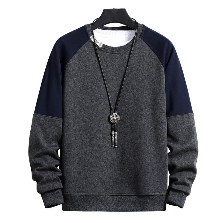 Herren modischer Sweatshirt mit Kontrastärmel Hedi-Mode