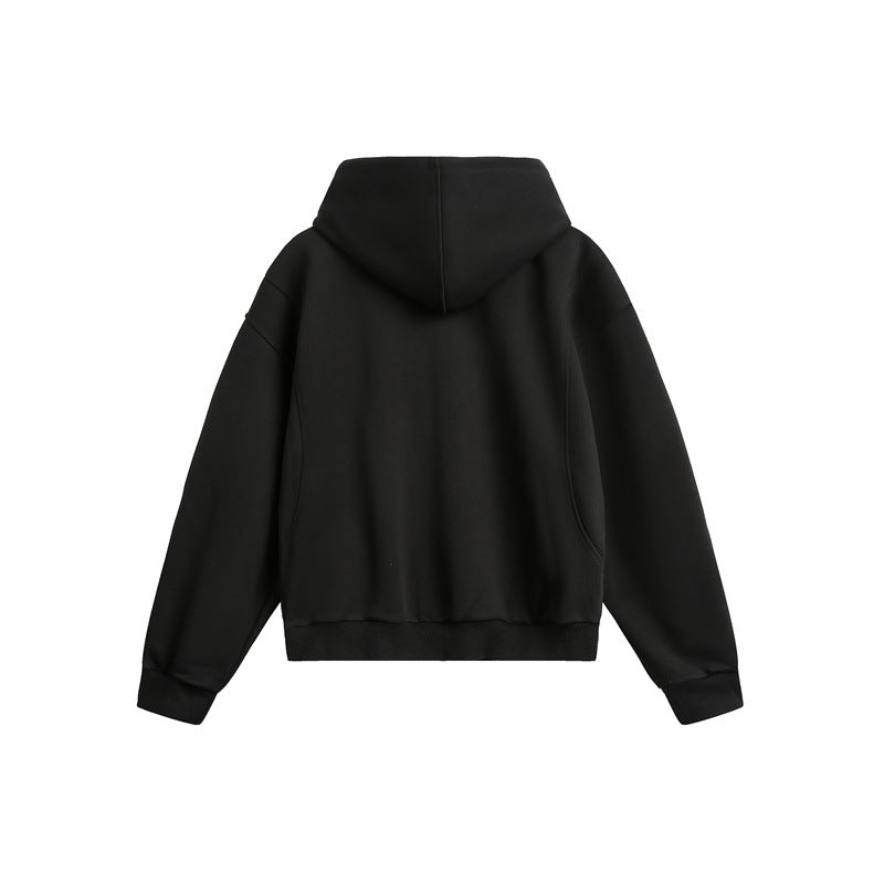 Unisex Oversize Kapuzen-Sweatjacke aus French-Terry mit Raglanärmeln und Zweiwegreißverschluss Echoarchiv