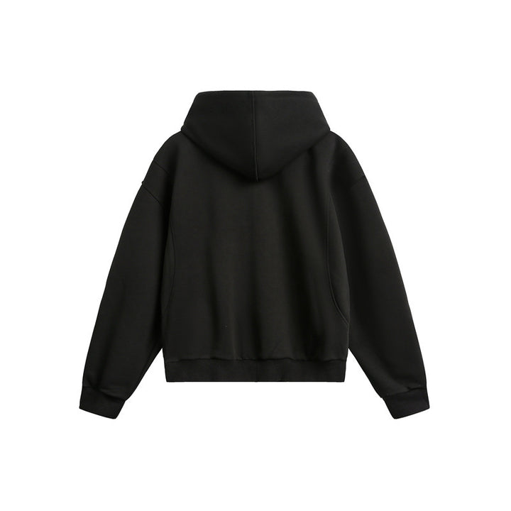 Unisex Oversize Kapuzen-Sweatjacke aus French-Terry mit Raglanärmeln und Zweiwegreißverschluss Echoarchiv