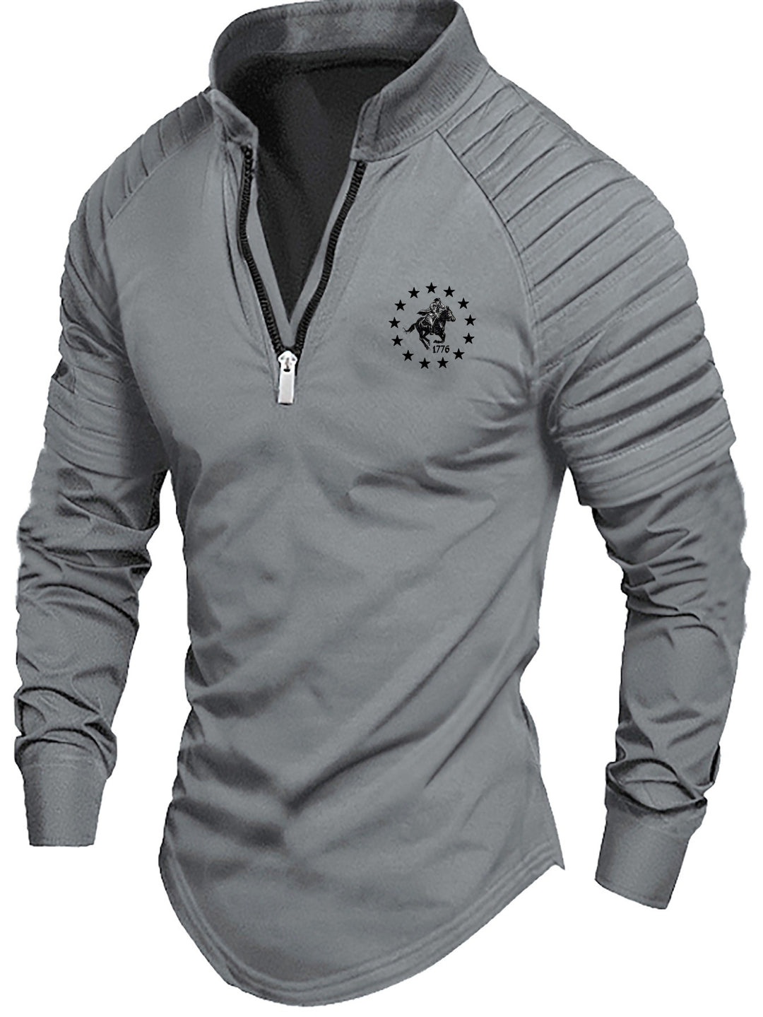 Herren Sportlicher Pullover mit halbem Reißverschluss Echoarchiv