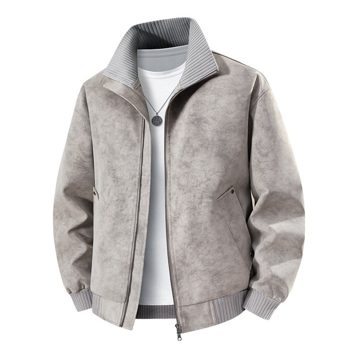 Herren Velours‑Imitat Bomberjacke mit Stehkragen, Thermofutter & Reißverschluss Echoarchiv