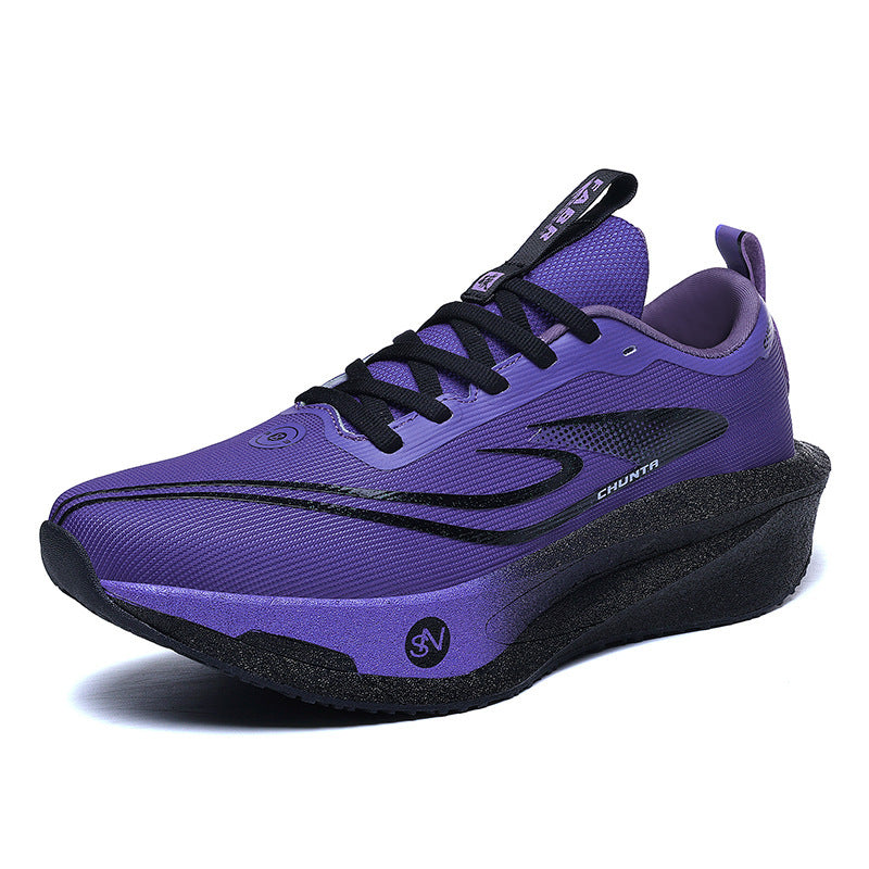 Unisex fließende Race-Performance-Sneaker mit hochprofilierter reaktiver Schaum-Zwischensohle und nahtlosem Leichtstrick-Obermaterial – Tavélo