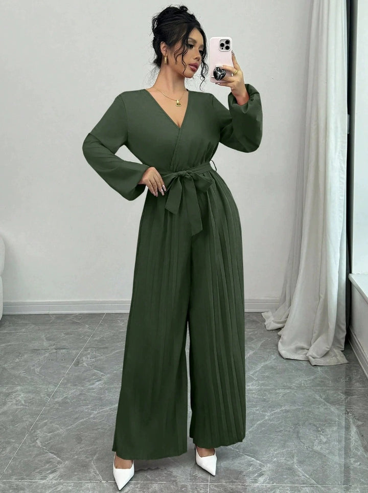Damen Eleganter Plissee Jumpsuit Echo Archiv