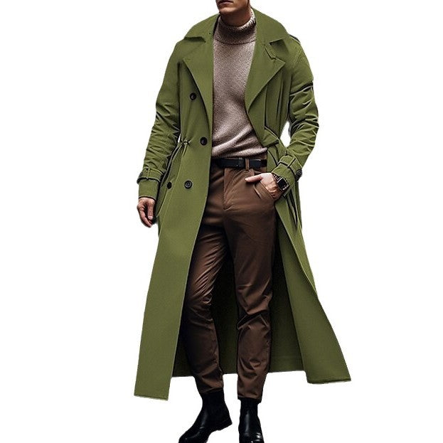 Herren eleganter, minimalistischer Langmantel Echoarchiv