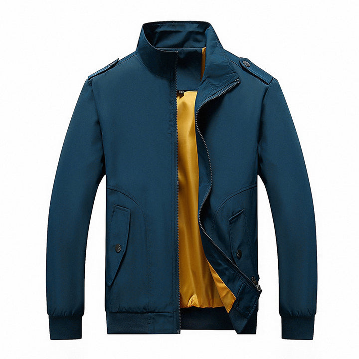 Herren Bomberjacke im Aviator-Microfiber-Look mit Ärmeltasche und gerippten Abschlüssen Echoarchiv