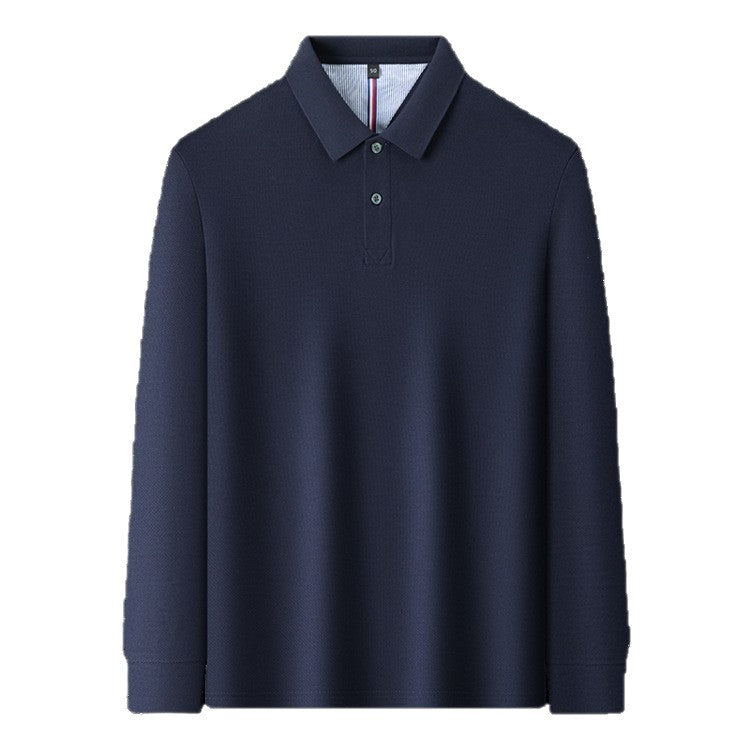 Herren Langärmliges Polohemd mit strukturiertem Design und atmungsaktiven Eigenschaften Echoarchiv
