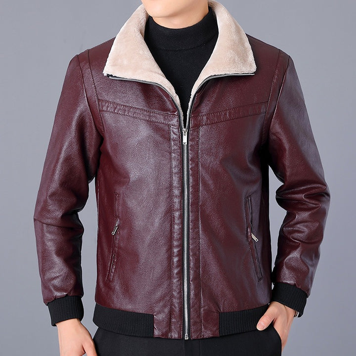 Herren Kunstlederjacke mit Teddyfutter Echo Archiv 1787738674
