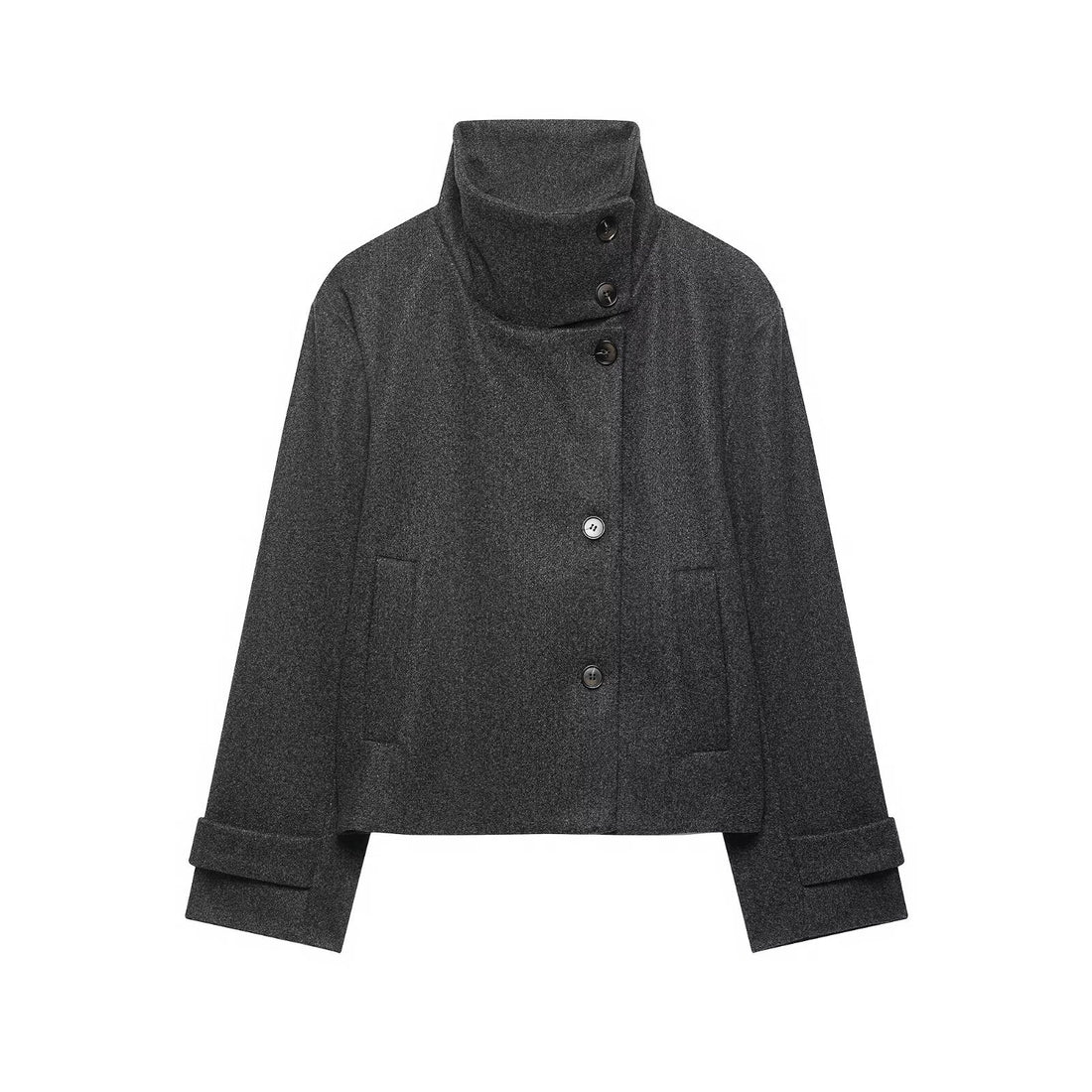 Damen Kurzjacke aus Wollmix mit hohem Stehkragen Echo Archiv