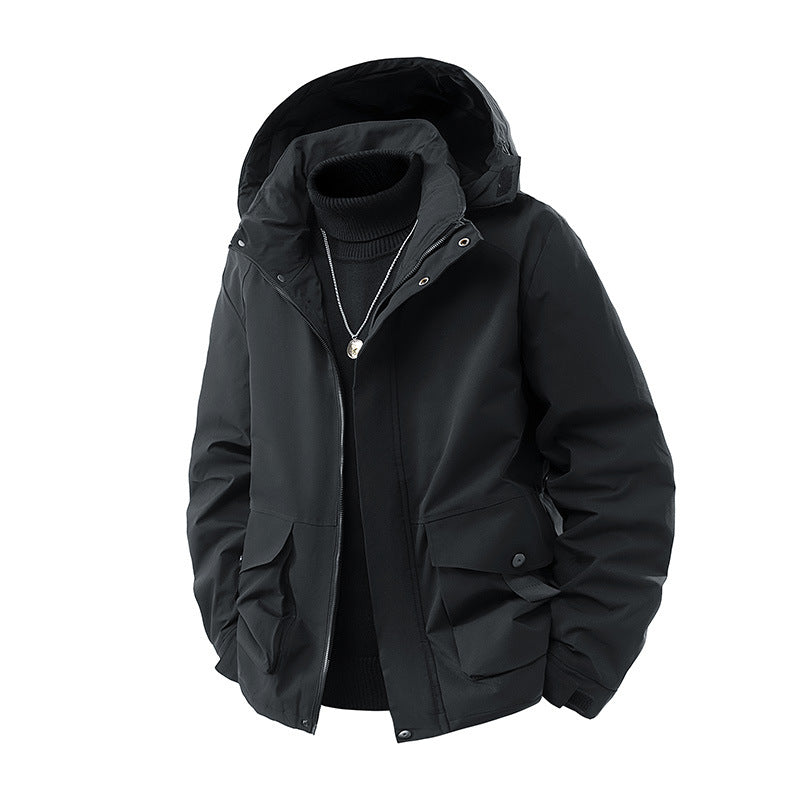 Herren Kapuzen-Parka mit technischer Wetterschutzmembran, isolierter Steppfüllung und Utility-Taschen Echo Archiv