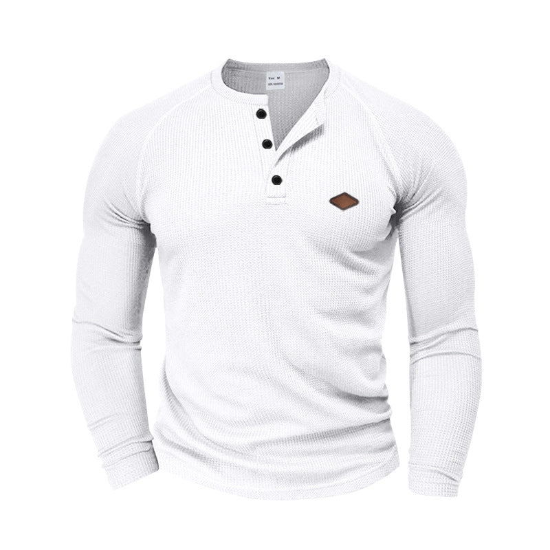 Herren Langarmshirt mit Struktur und Kragen Echoarchiv