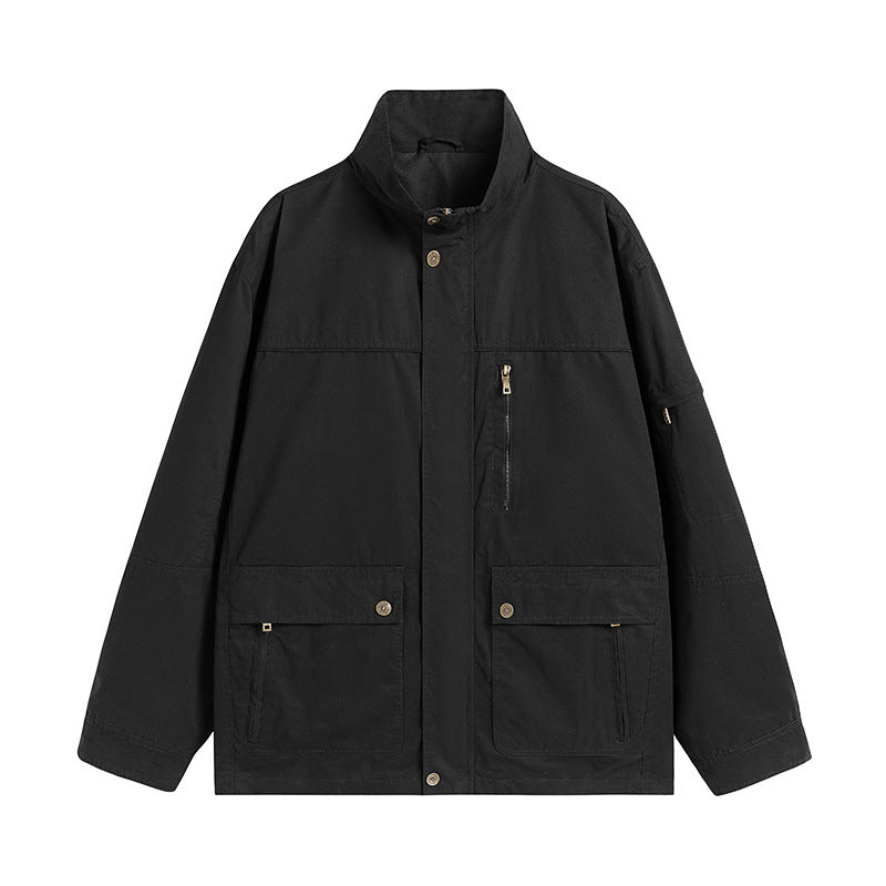 Herren leichte Outdoor-Utility Jacke mit Stehkragen Echo Archiv