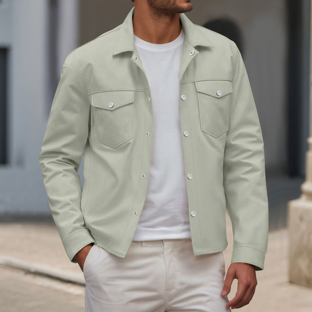 Herren modische Hemdjacke mit praktischen Brusttaschen und modernem Schnitt Echoarchiv