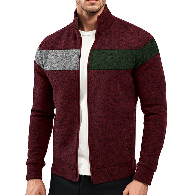 Herren sportive Zip-Jacke mit modernen Farbakzenten und hohem Kragen Echoarchiv