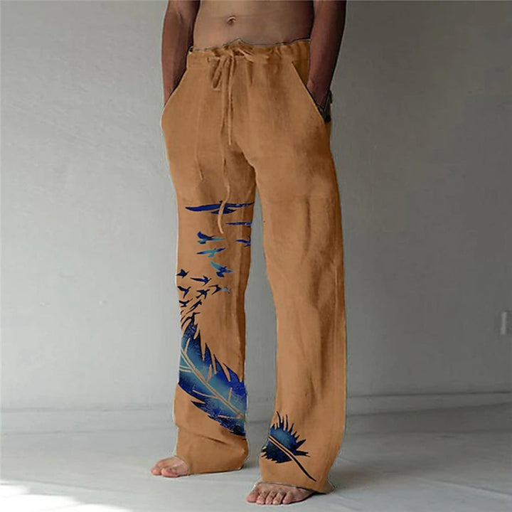 Damen Bequeme Sommerhose mit einzigartigem Federdesign Echoarchiv