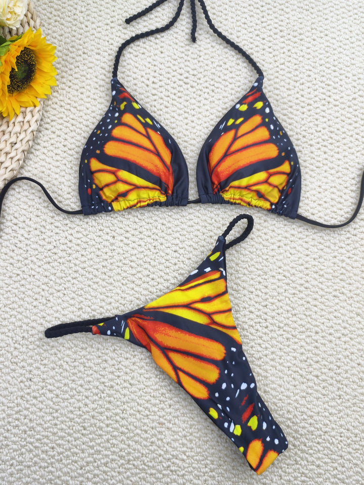 Damen Bikini-Set mit trendigem Schmetterlingsdesign und verstellbaren Bändern Echo Archiv